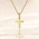 trendor 28967 Kreuz-Anhänger 333 Gold Mit Vergoldeter Silberkette für Kinder 3
