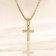 trendor 28968 Kreuz-Anhänger 333 Gold Mit Vergoldeter Silberkette für Kinder 3