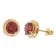 trendor 28990-16 Ladies´ Earrings 925 Silver Gold-Plated Dark Orange 1