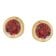 trendor 28990-16 Ladies´ Earrings 925 Silver Gold-Plated Dark Orange 2