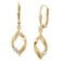 trendor 21087 Women's Dangle Earrings Gold-Plated Silver Cubic Zirconia 1