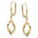 trendor 21087 Women's Dangle Earrings Gold-Plated Silver Cubic Zirconia 2