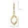 trendor 21087 Women's Dangle Earrings Gold-Plated Silver Cubic Zirconia 4