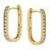 trendor 21156 Women's Hoop Earrings 333/8K Gold With Cubic Zirconia 2