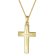 trendor 21160 Kreuz-Anhänger Gold 333/8K mit vergoldeter Herren-Silberkette 1