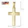 trendor 21160 Kreuz-Anhänger Gold 333/8K mit vergoldeter Herren-Silberkette 7