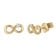 trendor 21173 Stud Earrings Infinity Gold Plated 925 Sterling Silver 1