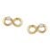 trendor 21173 Stud Earrings Infinity Gold Plated 925 Sterling Silver 2
