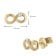 trendor 21173 Stud Earrings Infinity Gold Plated 925 Sterling Silver 5