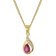 trendor 21187 Damen-Anhänger Gold 333 synthetischer Rubin an vergoldeter Kette 1
