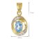 trendor 21189 Gold Anhänger 333/8K mit Blautopas an vergoldeter Silberkette 6