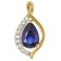 trendor 21192 Gold Anhänger 333 mit synthetischem Saphir + vergoldete Kette 2