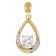 trendor 21194 Damen Gold Anhänger 333 mit Zirkonia an vergoldeter Silberkette 2