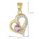 trendor 21195 Herz-Anhänger Gold 333 Amethyst/Topas an vergoldeter Silberkette 6