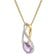 trendor 21198 Damen Gold-Anhänger 333 Bicolor Amethyst mit vergoldeter Kette 1