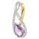 trendor 21198 Damen Gold-Anhänger 333 Bicolor Amethyst mit vergoldeter Kette 2