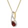 trendor 21201 Gold Pendant 333 with Garnet/Topaz on Gold-Plated Silver Chain 1