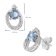 trendor 21184 Women's Stud Earrings White Gold 333 With Synthetic Aquamarine 4
