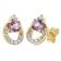 trendor 21180 Damen-Ohrringe Gold 333 / 8K Ohrstecker mit Amethyst 1