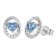 trendor 21179 Women's Stud Earrings White Gold 333 With Synthetic Aquamarine 1