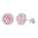 trendor 21318-09 Damen-Ohrringe 925 Silber Zirkonia-Ohrstecker Pink 1