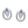 trendor 21177 Women's Stud Earrings White Gold 333 / 8K With Aquamarine 2