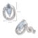 trendor 21177 Women's Stud Earrings White Gold 333 / 8K With Aquamarine 5