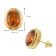 trendor 21346-10 Ladies Earrings Gold-Plated Silver Orange-Red 5