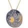 trendor 21451 Damen-Kette Himmelsscheibe von Nebra Silber schwarz/gold ⌀ 30 mm 1