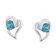 trendor 21404-05 Women's Stud Earrings 925 Silver Cubic Zirkonia Sapphire Blu 2