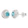 trendor 21422-04 Damen Ohrringe 925 Silber Ohrstecker Zirkonia London-Blau 1