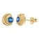 trendor 21430-05 Women's Stud Earrings 925 Silver Gold-Plated Sapphire Blue 1