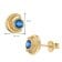 trendor 21430-05 Women's Stud Earrings 925 Silver Gold-Plated Sapphire Blue 5