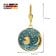 trendor 21548 Ohrringe Himmelsscheibe von Nebra 925 Silber grün/gold ⌀ 18 mm 5