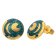 trendor 21545 Ohrringe Himmelsscheibe von Nebra 925 Silber grün/gold ⌀ 12 mm 1