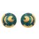 trendor 21545 Ohrringe Himmelsscheibe von Nebra 925 Silber grün/gold ⌀ 12 mm 2