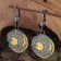 trendor 21547 Ohrringe Himmelsscheibe von Nebra 925 Silber schwarz/gold ⌀18 mm 3