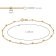 trendor 21662 Women's Anklet Gold Plated 925 Silver Ball Chain 25 cm 5