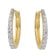 trendor 21653 Damen-Ohrringe Gold 333/8K Klapp-Creolen mit Zirkonia 2