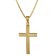 trendor 75278 Kreuz 24 mm Gold 333 (8 Karat) an Goldplattierter Silberkette 1