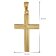 trendor 75278 Kreuz 24 mm Gold 333 (8 Karat) an Goldplattierter Silberkette 7