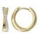trendor 21751 Damen-Ohrringe Klapp-Creolen 333 Gold (8 K) mit Zirkonia ⌀ 15 mm 1