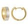 trendor 21752 Damen-Ohrringe Klapp-Creolen 333 Gold (8 Kt.) Bicolor ⌀ 15 mm 1
