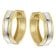 trendor 21752 Damen-Ohrringe Klapp-Creolen 333 Gold (8 Kt.) Bicolor ⌀ 15 mm 2