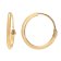 trendor 31176 Creolen Ohrringe Gold 585/14K Huggies Ø 13 mm Breite 1,3 mm 1