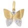 trendor 31195 Anhänger Gold 333/8K Schmetterling Vergoldete Silberkette 2