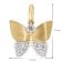 trendor 31195 Anhänger Gold 333/8K Schmetterling Vergoldete Silberkette 6