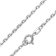 trendor 31222 Halskette 925 Silber Rhodiniert Diamantierte Ankerkette 2,2 mm 1