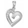 trendor 63874 Silver Pendant Heart Image 1