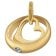 trendor 78285 Taufring-Anhänger Gold 333 mit goldplattierter Silber-Halskette Bild 2